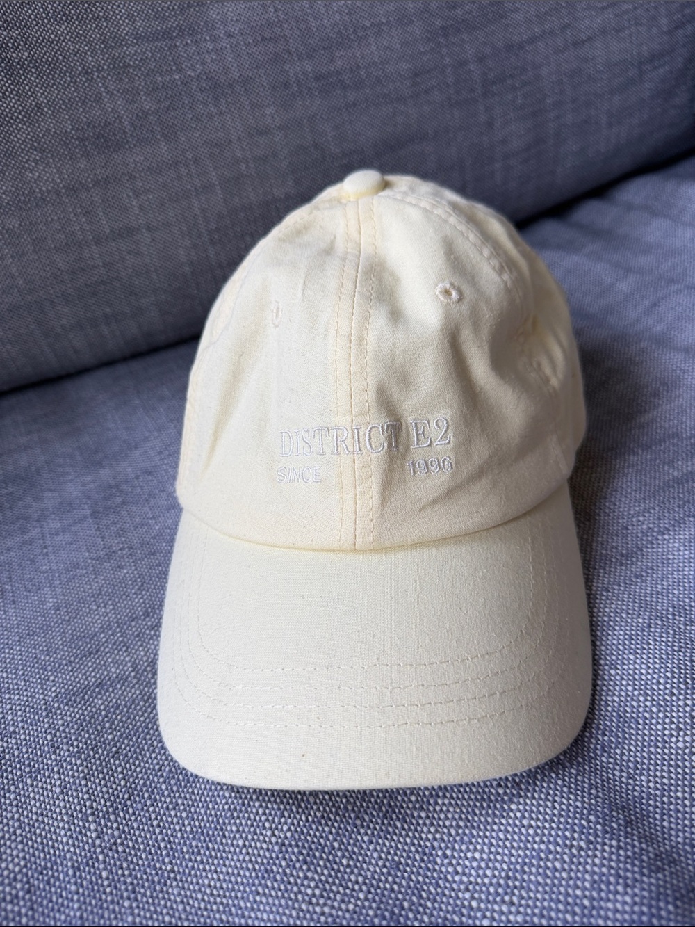 District Pale Yellow Embroidered Baseball Cap